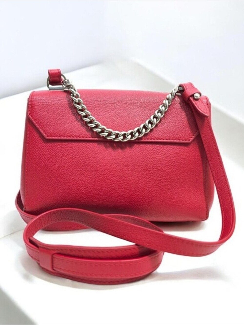 Louis Vuitton Lockme II BB Red Calfskin Leather Flap Crossbody Bag - Picture 15 of 16